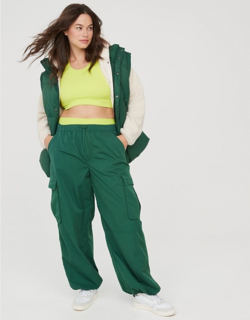 Aerie OFFLINE By Chill Moves Cargo Pants Green | SIL-013875