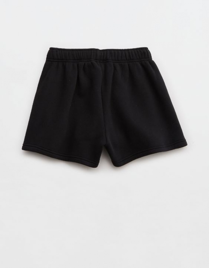 Aerie OFFLINE By Cloud Fleece Shorts Black | QXK-012386