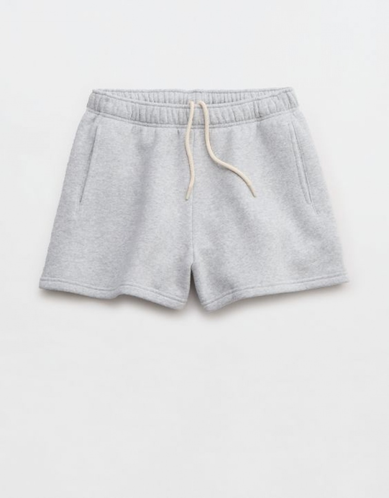 Aerie OFFLINE By Cloud Fleece Shorts Grey | PIZ-851769