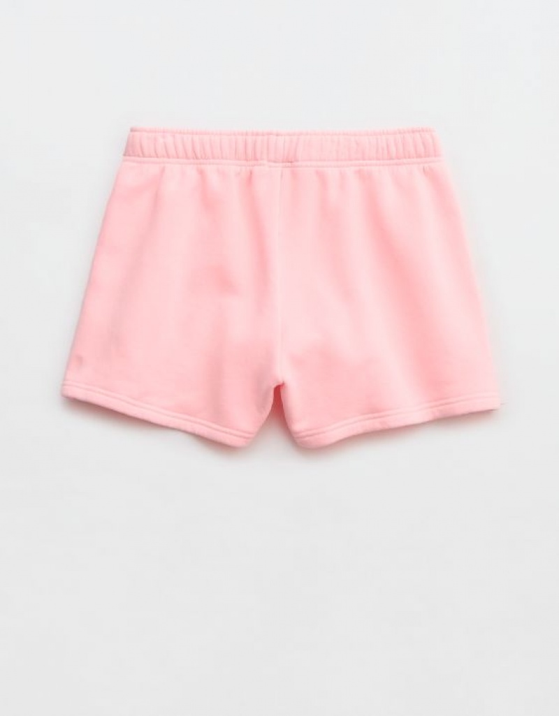 Aerie OFFLINE By Cloud Fleece Shorts Pink | RAB-152437