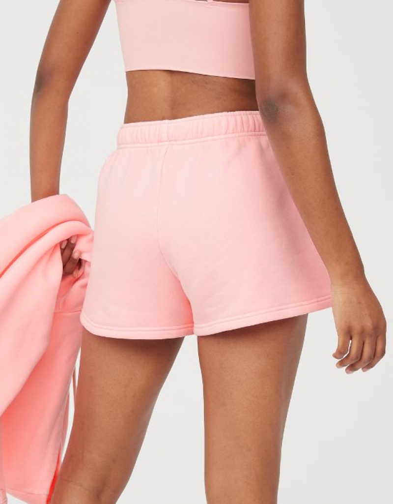 Aerie OFFLINE By Cloud Fleece Shorts Pink | RAB-152437