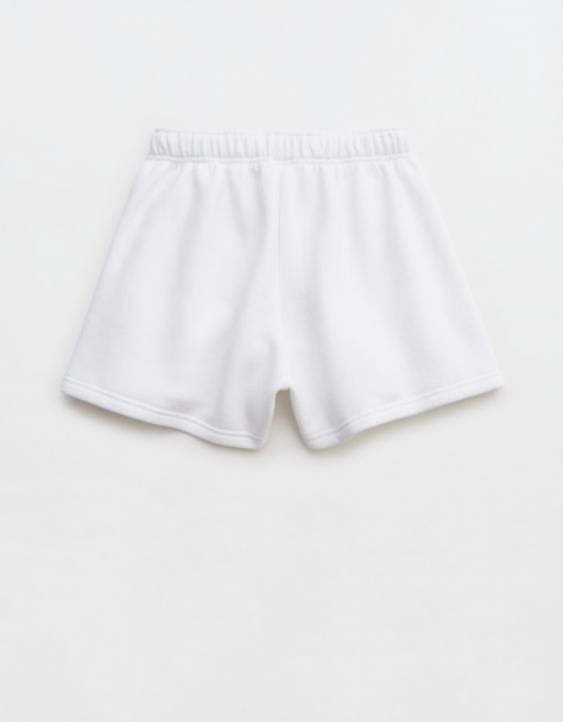 Aerie OFFLINE By Cloud Fleece Shorts White | ZOV-197532