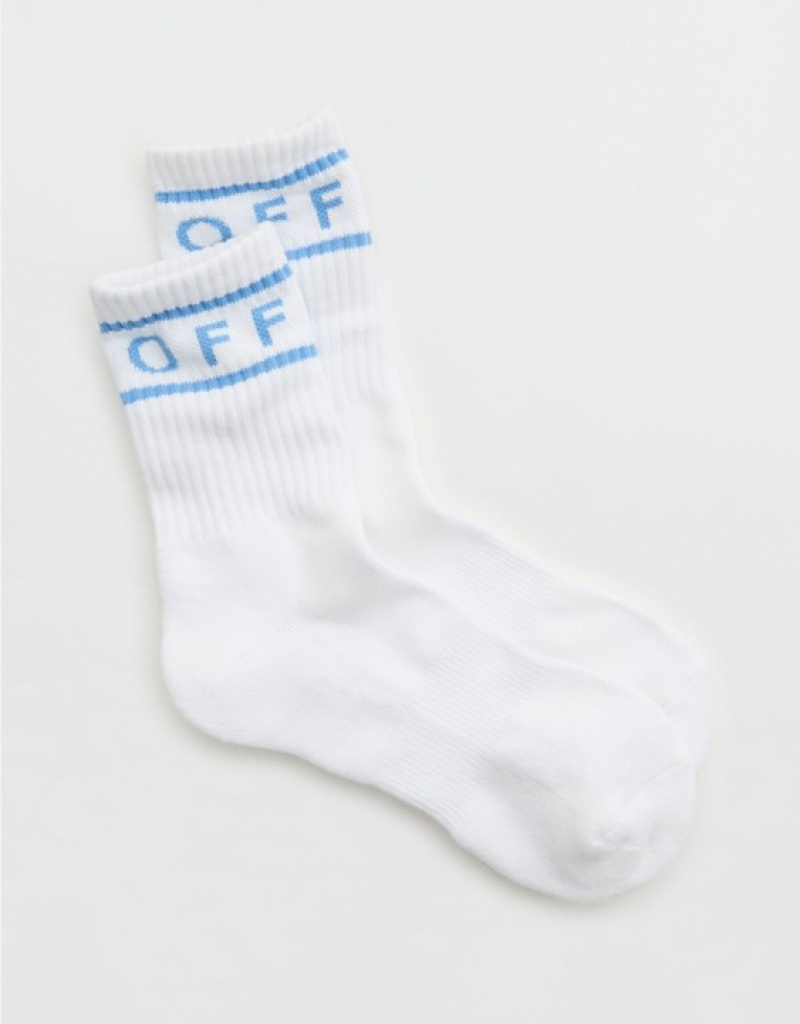 Aerie OFFLINE By Crew Socks Blue | WAN-860792