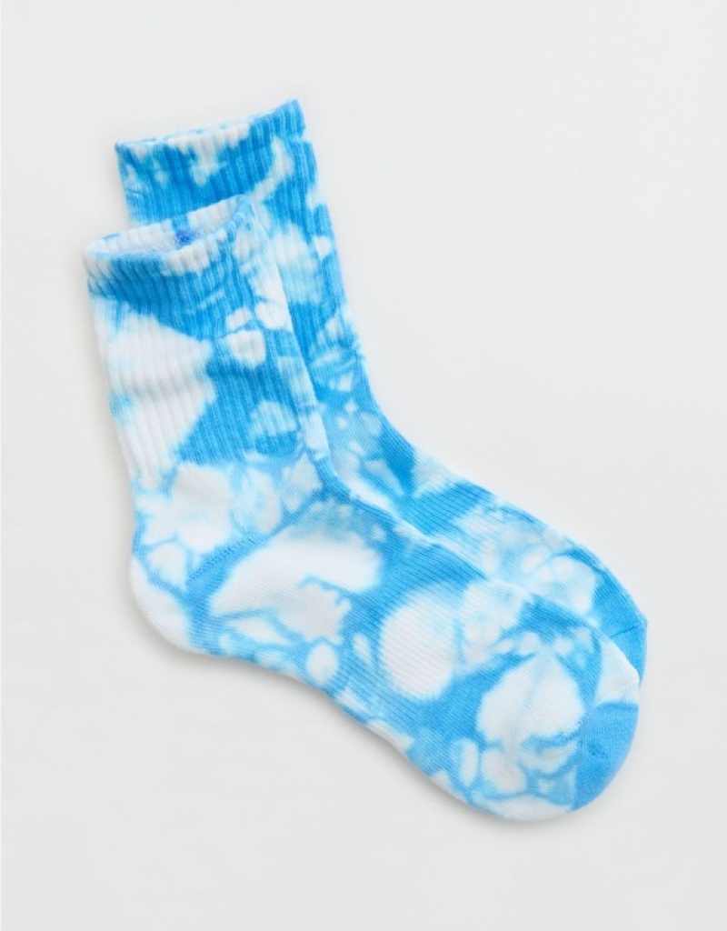 Aerie OFFLINE By Crew Socks White / Blue | MAI-218364