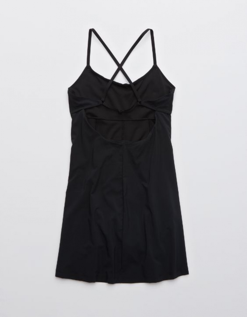 Aerie OFFLINE By Exercise Dress Black | USL-153928