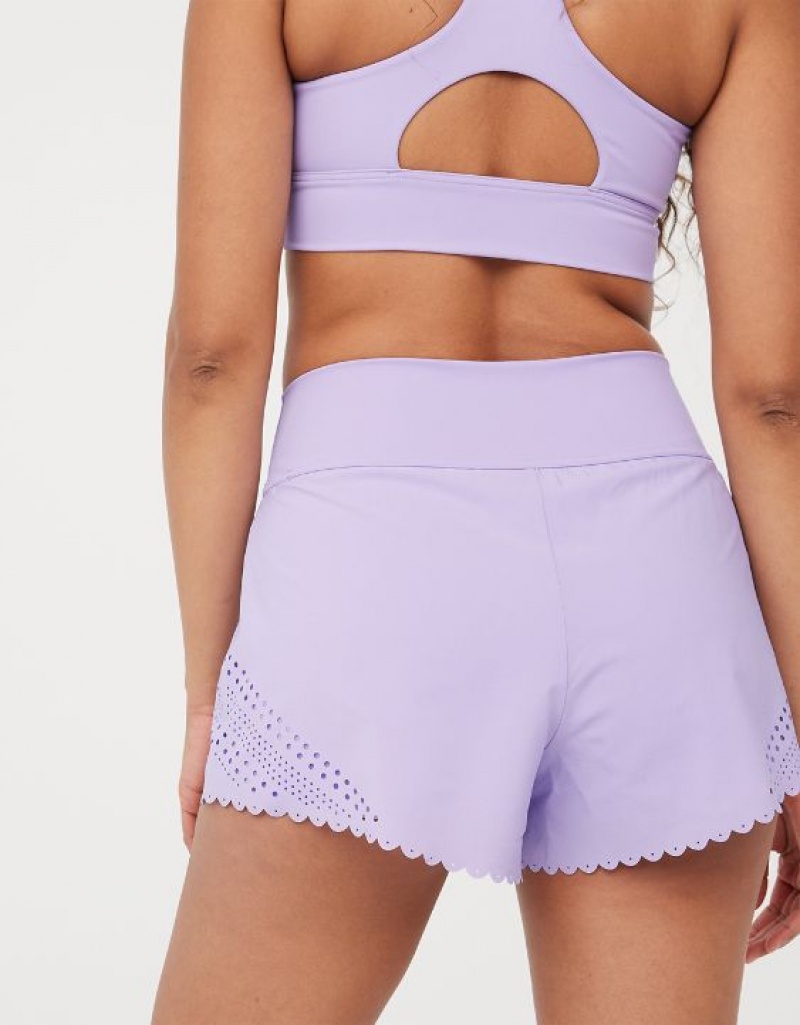 Aerie OFFLINE By Goals Lasercut Running Shorts Purple / Wash | GSN-768950