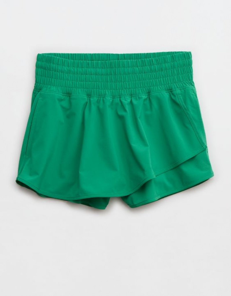 Aerie OFFLINE By High Rise Hot Stuff Shorts Green | GYI-412586