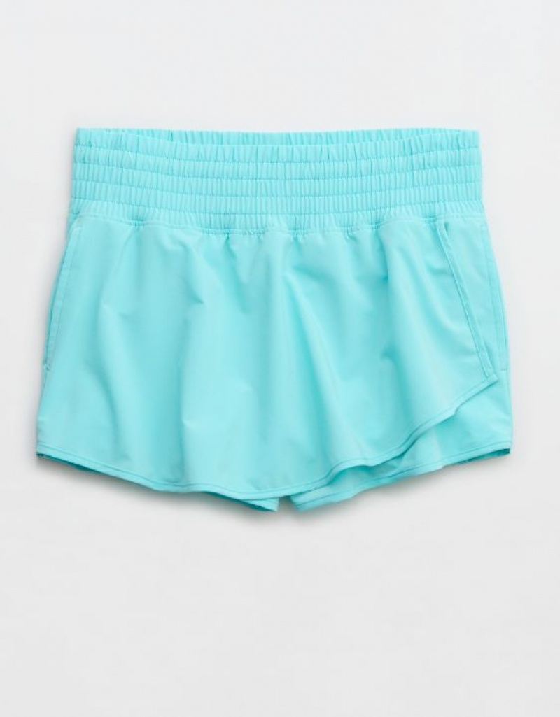 Aerie OFFLINE By High Rise Hot Stuff Shorts Blue | KHT-370841