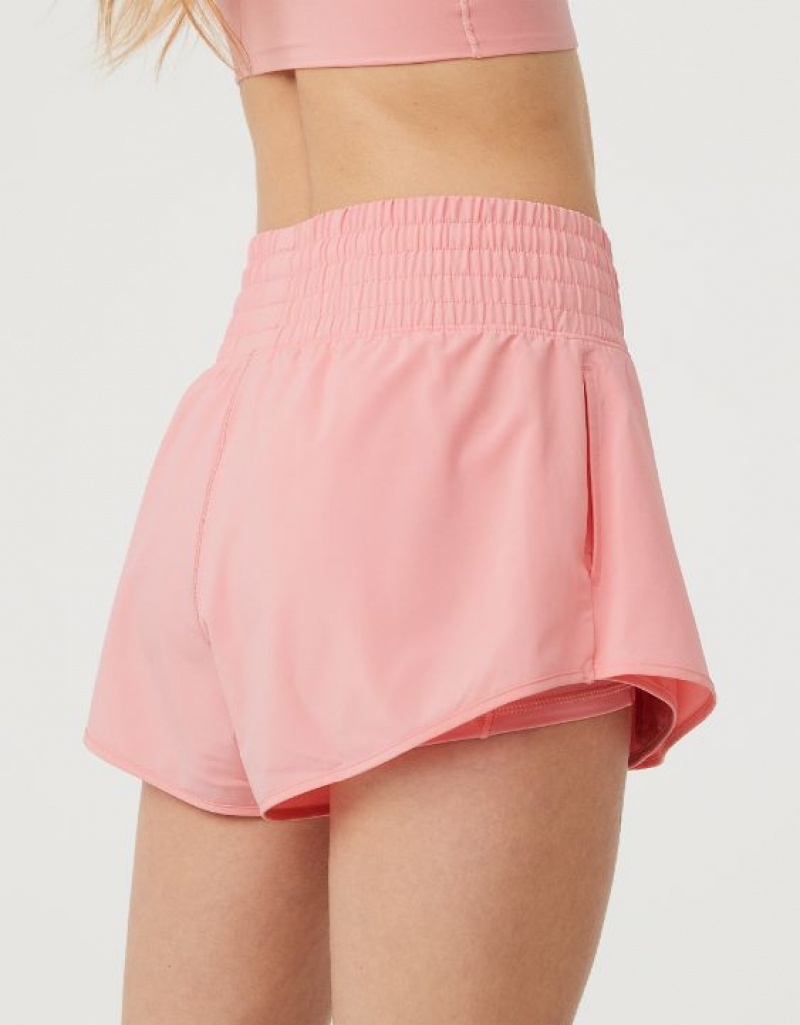 Aerie OFFLINE By High Rise Hot Stuff Shorts Pink | XWN-234105