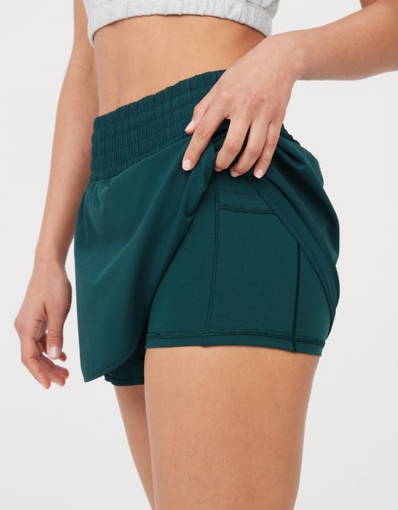 Aerie OFFLINE By High Rise Hot Stuff Skirts Deep Green | XAK-126507