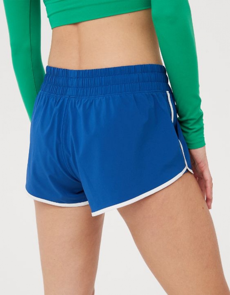 Aerie OFFLINE By Low Rise Hot Stuff Shorts Blue | FZK-509678