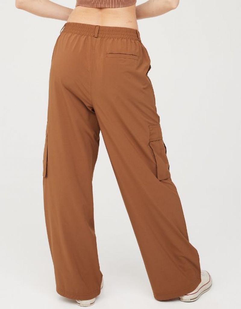 Aerie OFFLINE By Nylon Cargo Pants Khaki | GKZ-193407