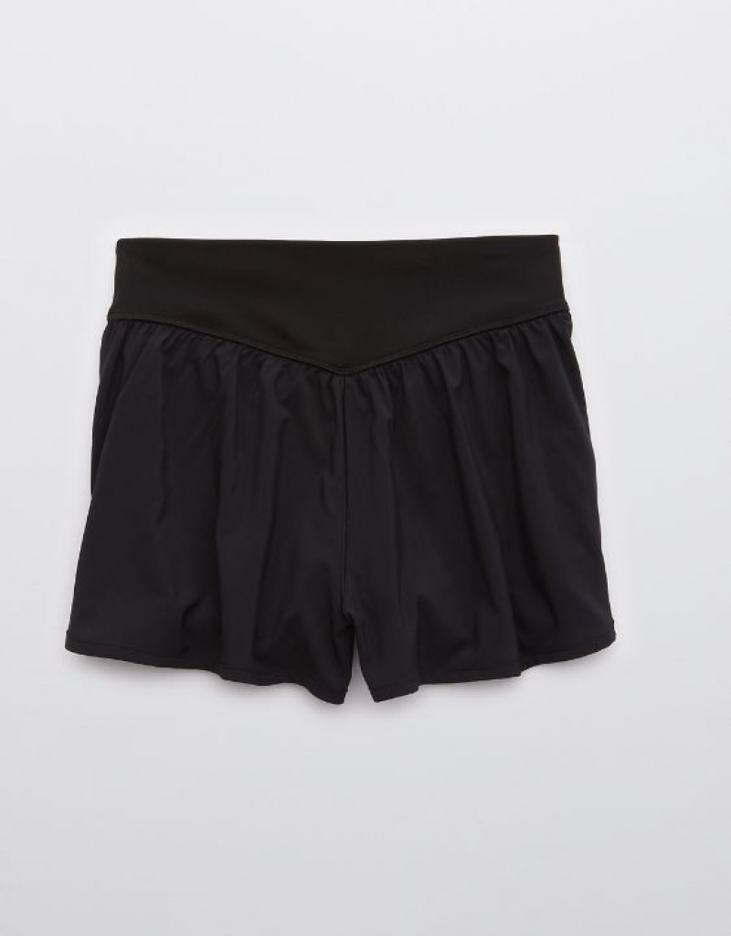 Aerie OFFLINE By Nylon Running Shorts Black | PCN-529307