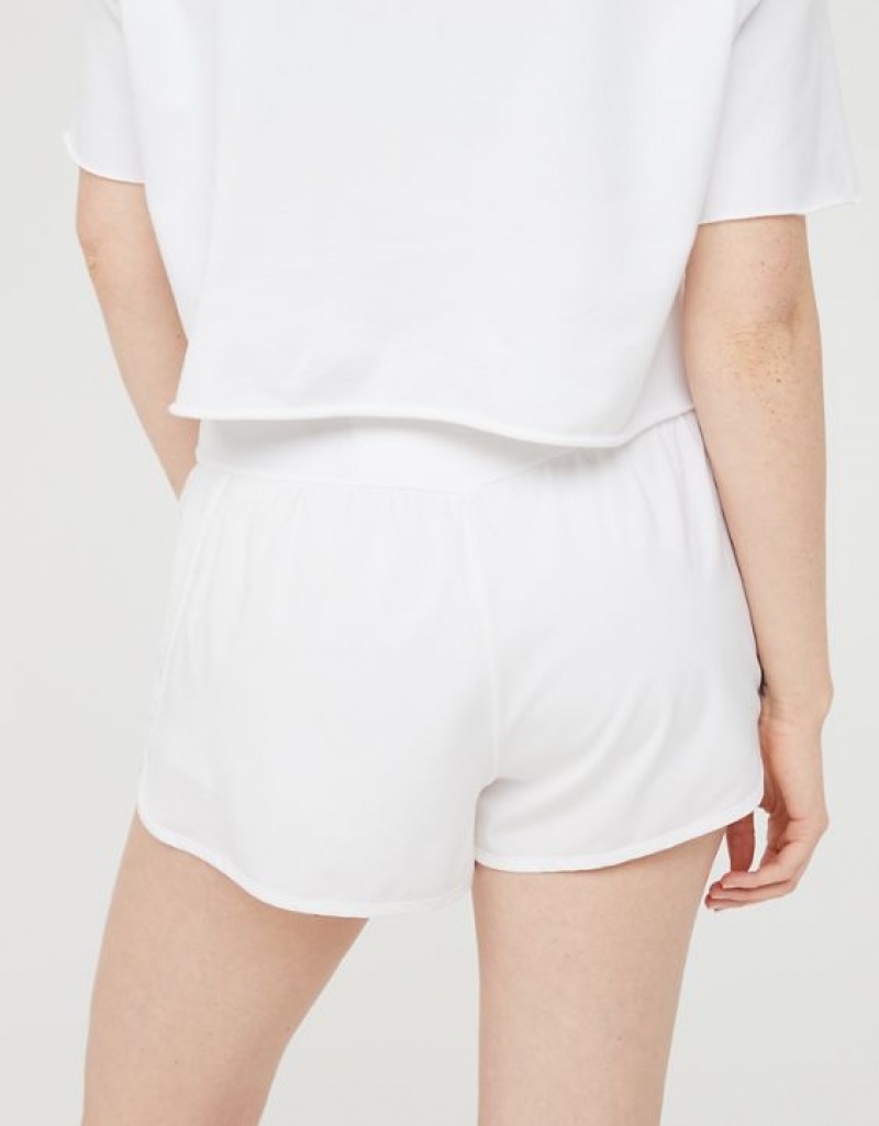 Aerie OFFLINE By Nylon Running Shorts White | MHR-162780