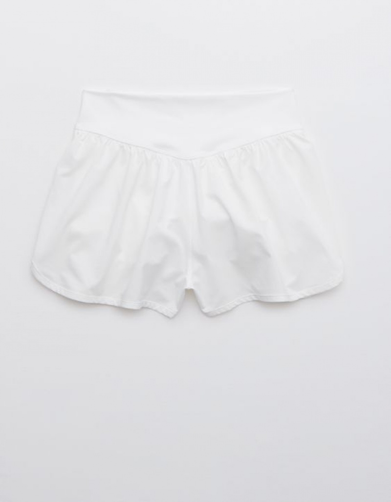 Aerie OFFLINE By Nylon Running Shorts White | MHR-162780