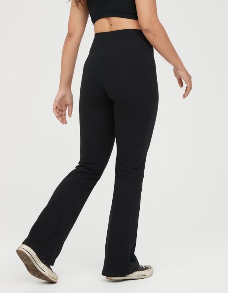 Aerie OFFLINE By OG High Waisted Flare Leggings Black | QIJ-768154