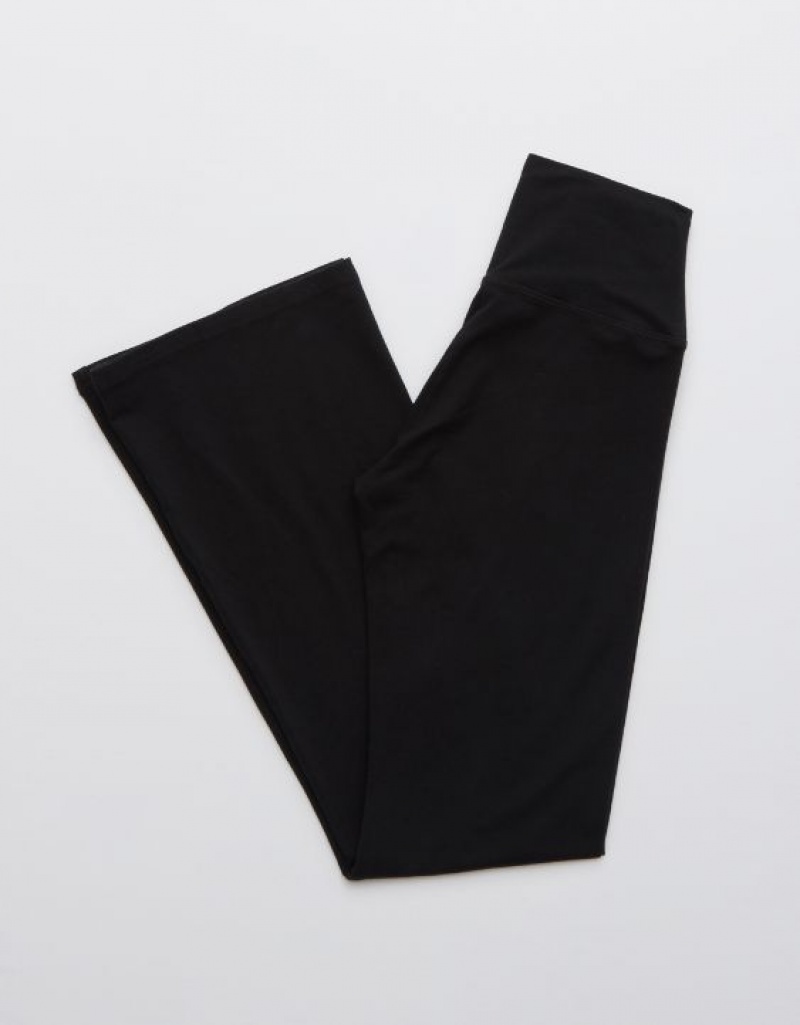 Aerie OFFLINE By OG High Waisted Flare Leggings Black | QIJ-768154