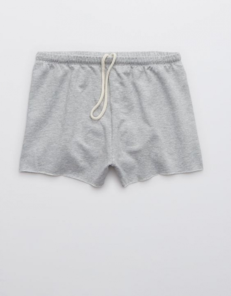 Aerie OFFLINE By OTT Fleece Shorts Grey | PIL-958140