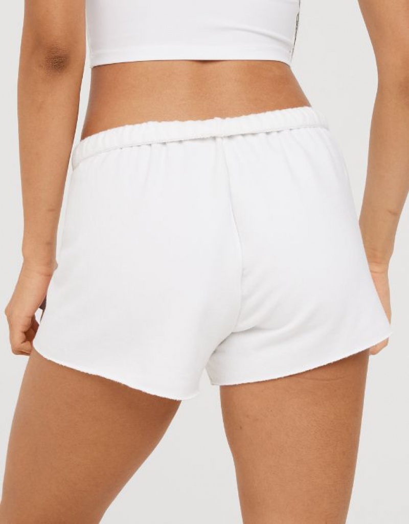 Aerie OFFLINE By OTT Fleece Shorts White | IVU-674351