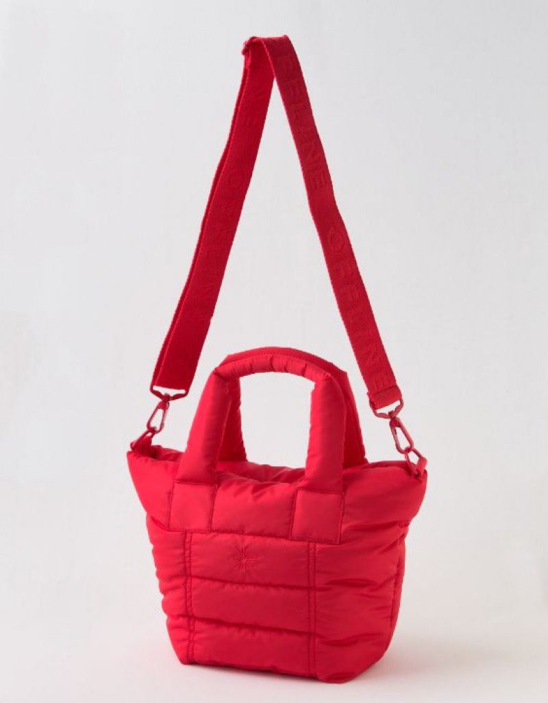 Aerie OFFLINE By Puff Love Mini Tote Bags Red | KRN-487291