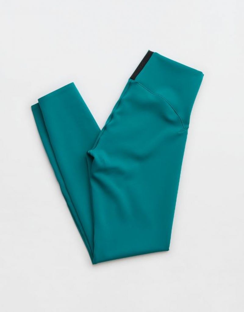 Aerie OFFLINE By Real Luxe Street Leggings Green | DQH-185672