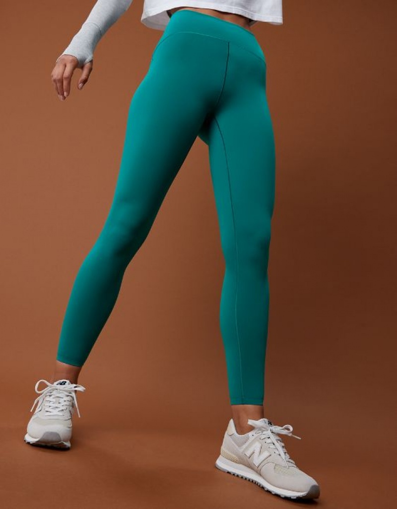 Aerie OFFLINE By Real Luxe Street Leggings Green | DQH-185672