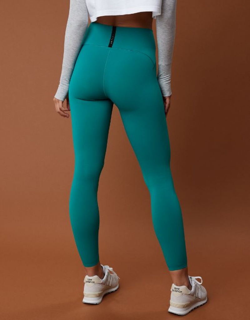 Aerie OFFLINE By Real Luxe Street Leggings Green | DQH-185672