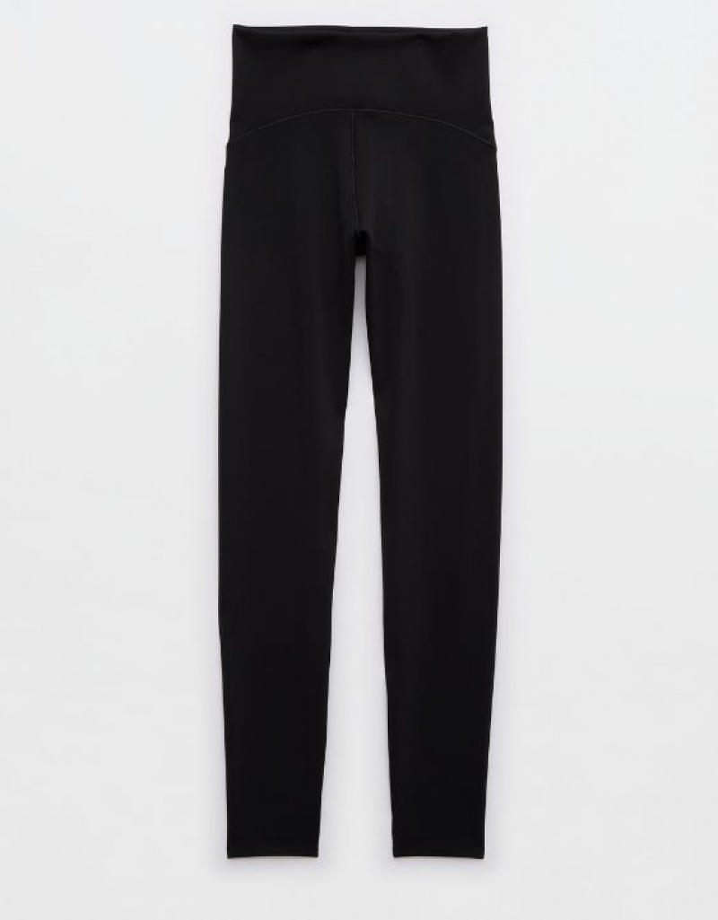 Aerie OFFLINE By Real Luxe Street Leggings Black | SAE-657890