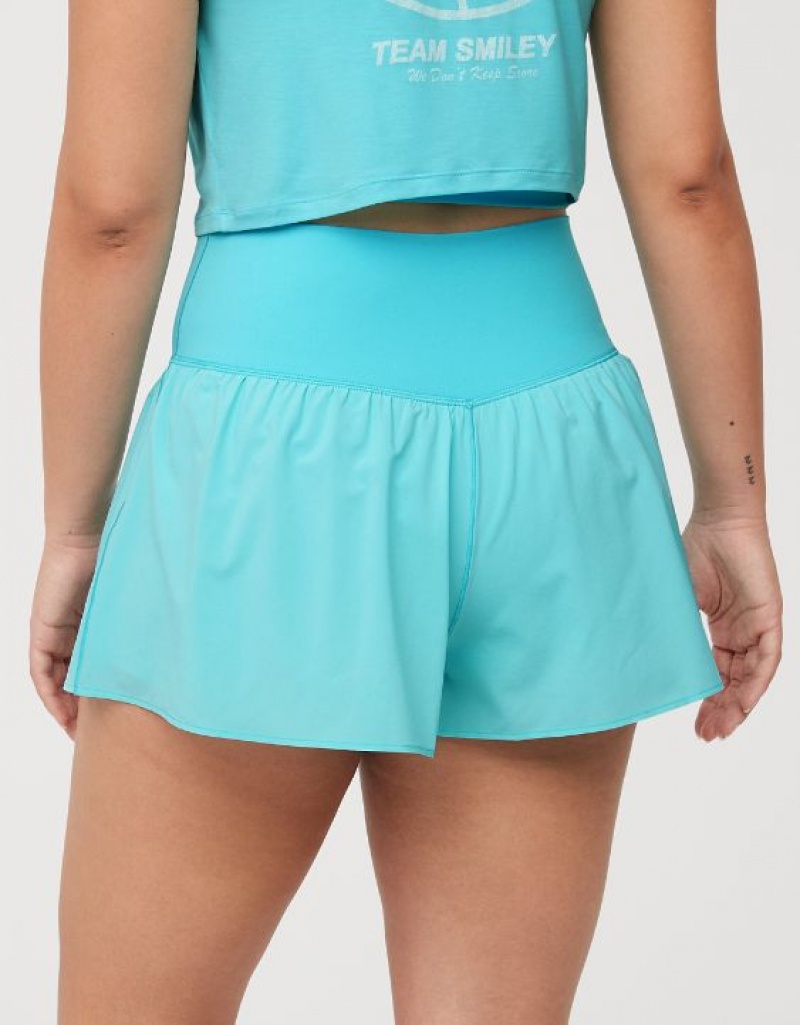 Aerie OFFLINE By Real Me Crossover Flowy Shorts Blue | ELU-240739