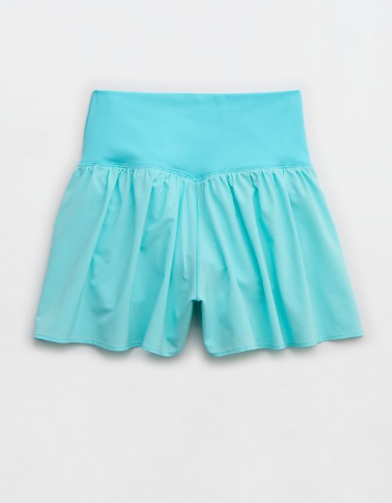 Aerie OFFLINE By Real Me Crossover Flowy Shorts Blue | ELU-240739