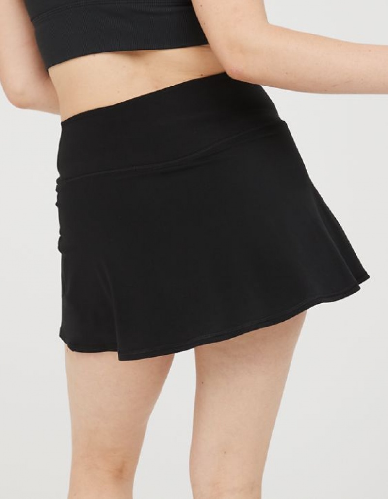 Aerie OFFLINE By Real Me Crossover Tennis Skirts Black | WHI-873615