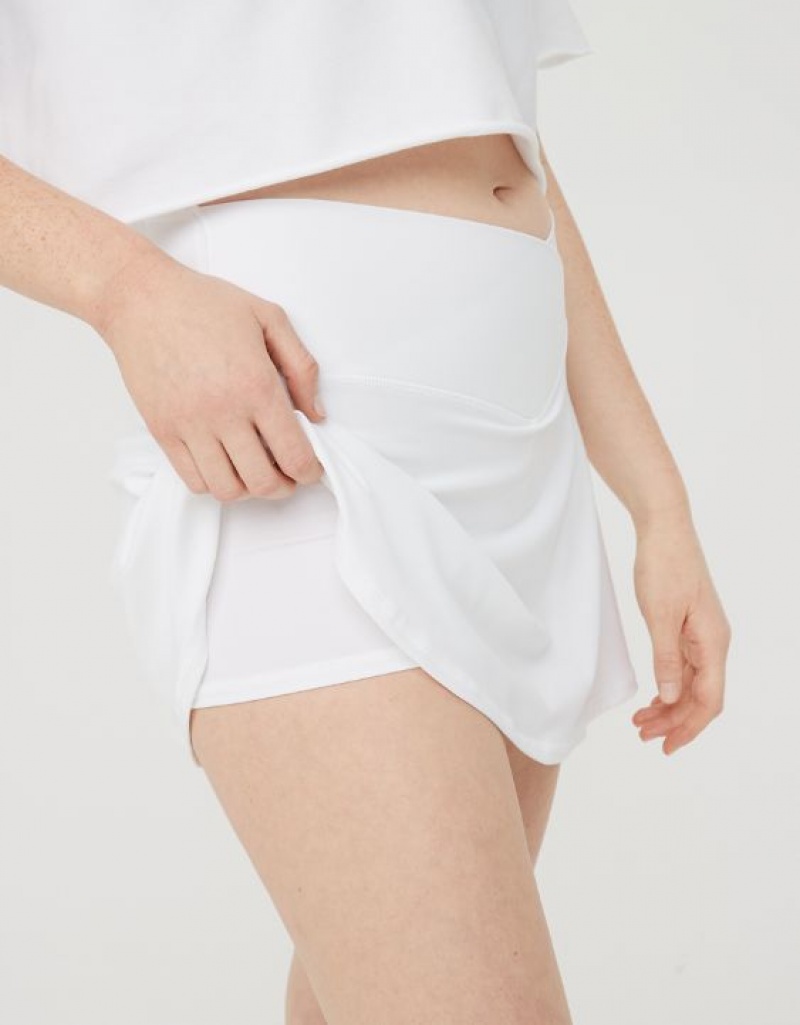 Aerie OFFLINE By Real Me Crossover Tennis Skirts White | RXL-243815