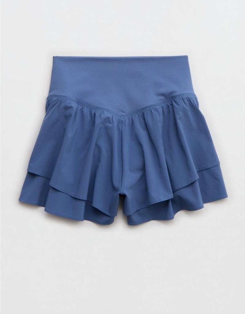 Aerie OFFLINE By Real Me Flirty Shorts Blue | QZF-546982