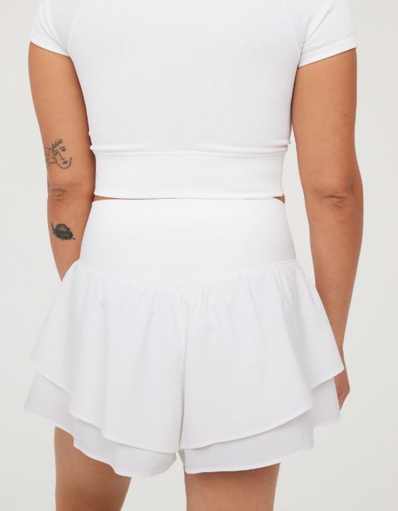 Aerie OFFLINE By Real Me Flirty Shorts White | TJE-428917