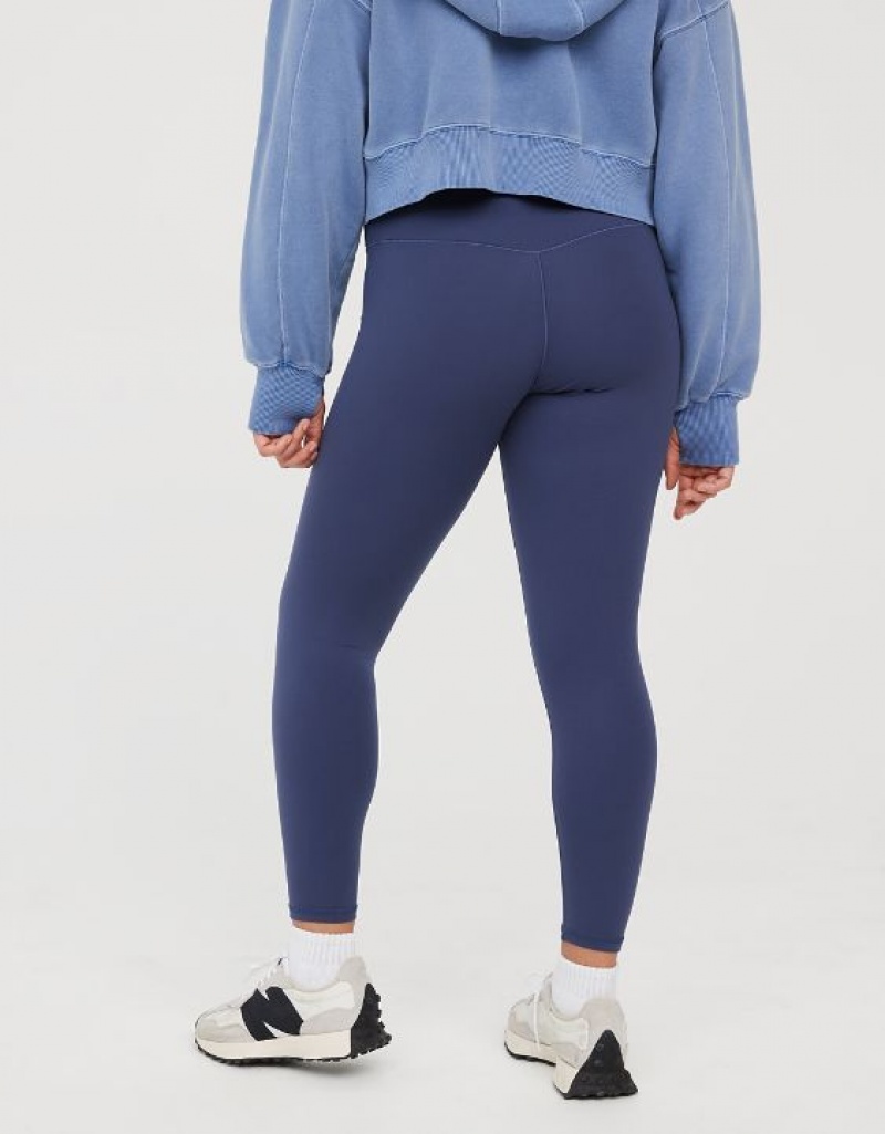 Aerie OFFLINE By Real Me High Waisted Crossover Leggings Blue | NFR-950314