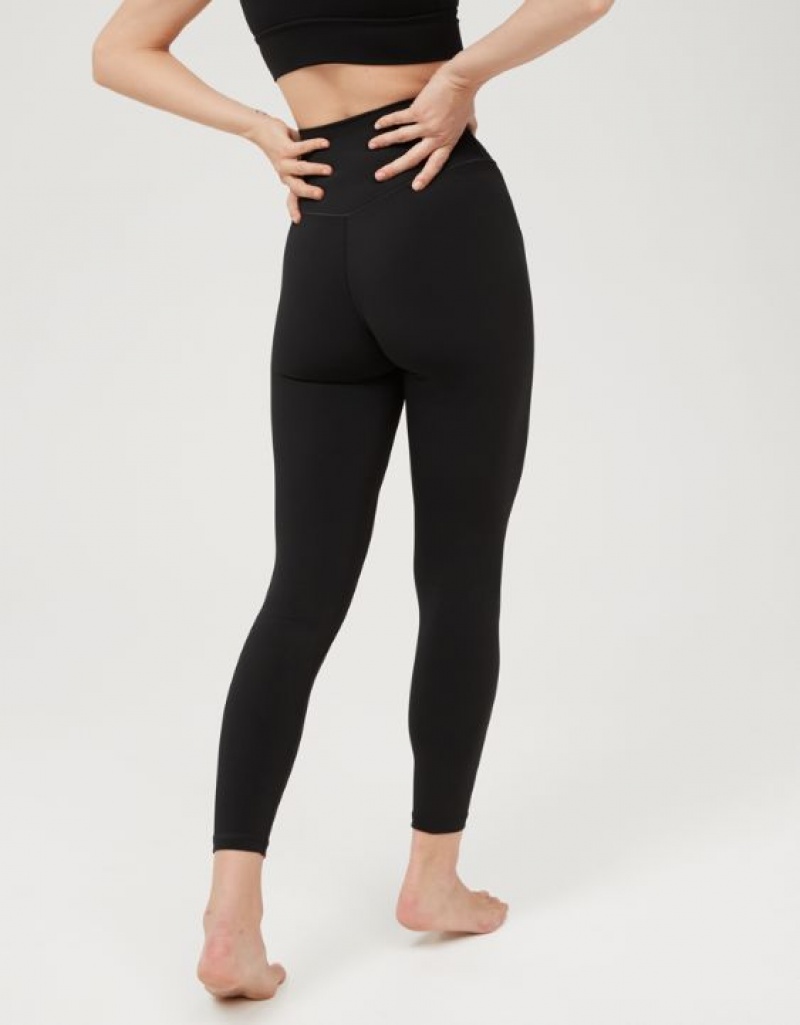 Aerie OFFLINE By Real Me High Waisted Crossover Leggings Black | YJZ-753801