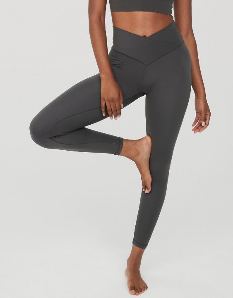 Aerie OFFLINE By Real Me High Waisted Crossover Leggings Grey | KGT-621945