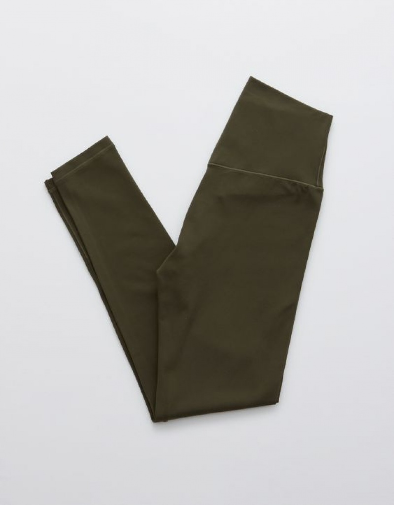 Aerie OFFLINE By Real Me High Waisted Leggings Olive | HUS-509267