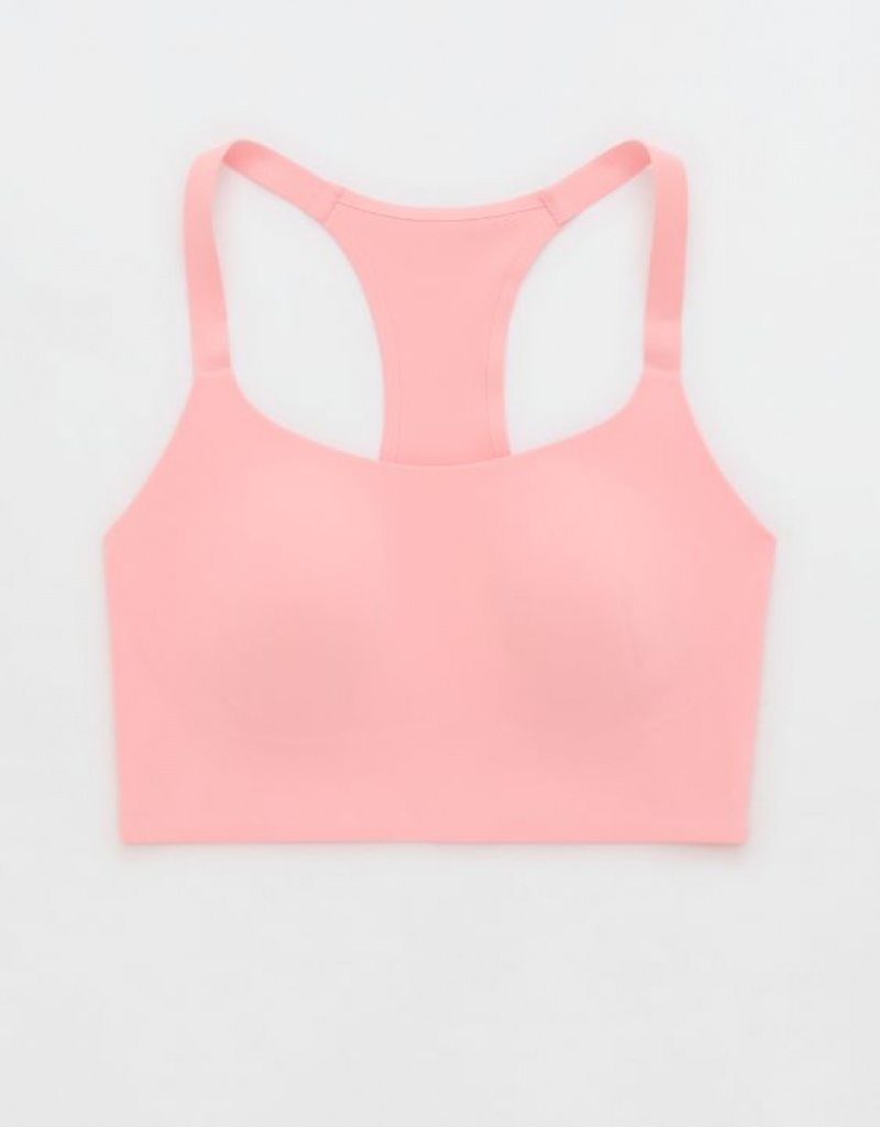 Aerie OFFLINE By Real Me Hold Up! Racerback Sports Bras Pink | YPH-603795