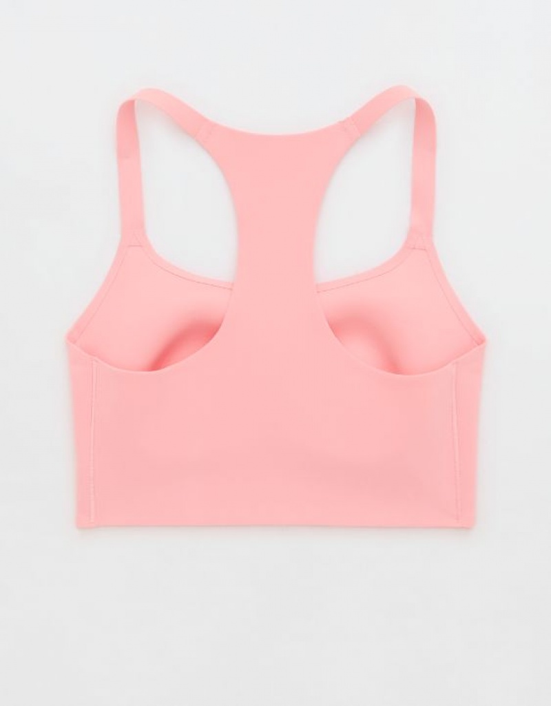 Aerie OFFLINE By Real Me Hold Up! Racerback Sports Bras Pink | YPH-603795