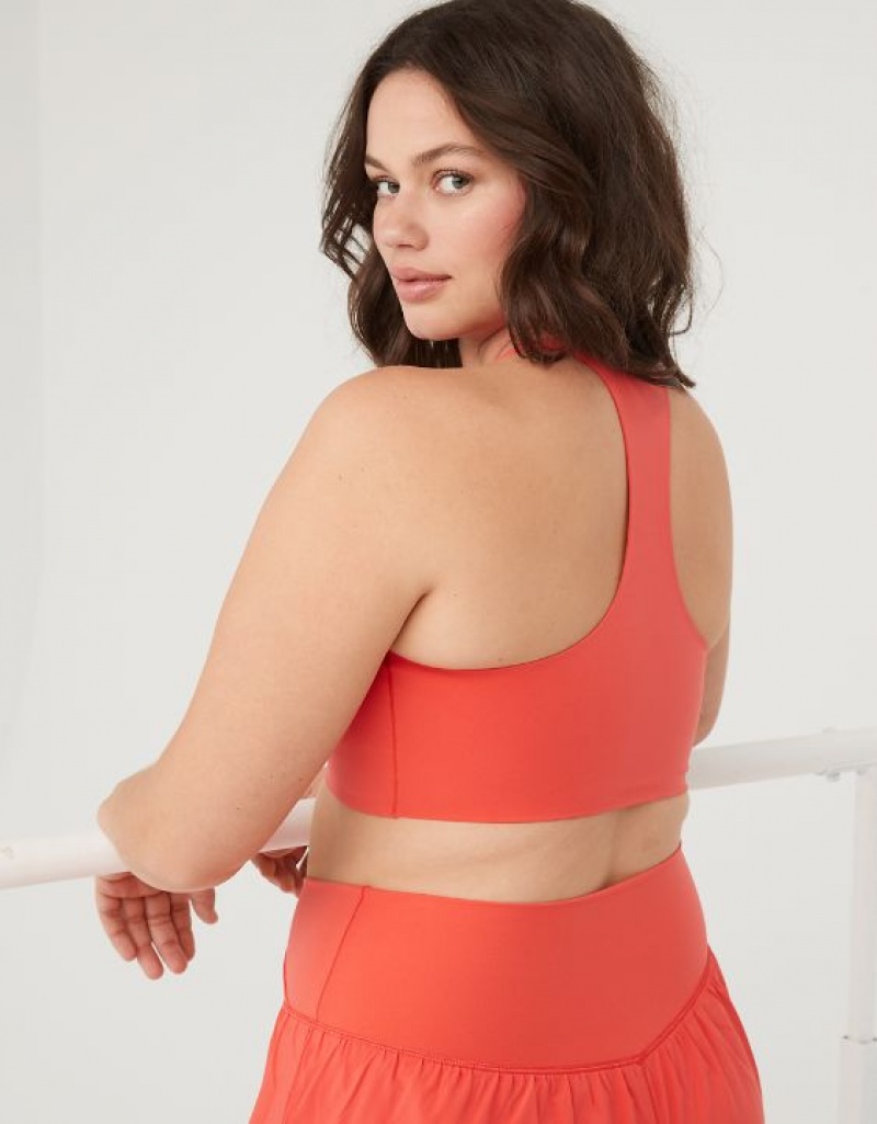 Aerie OFFLINE By Real Me Hold Up! Racerback Sports Bras Red | RJV-158624