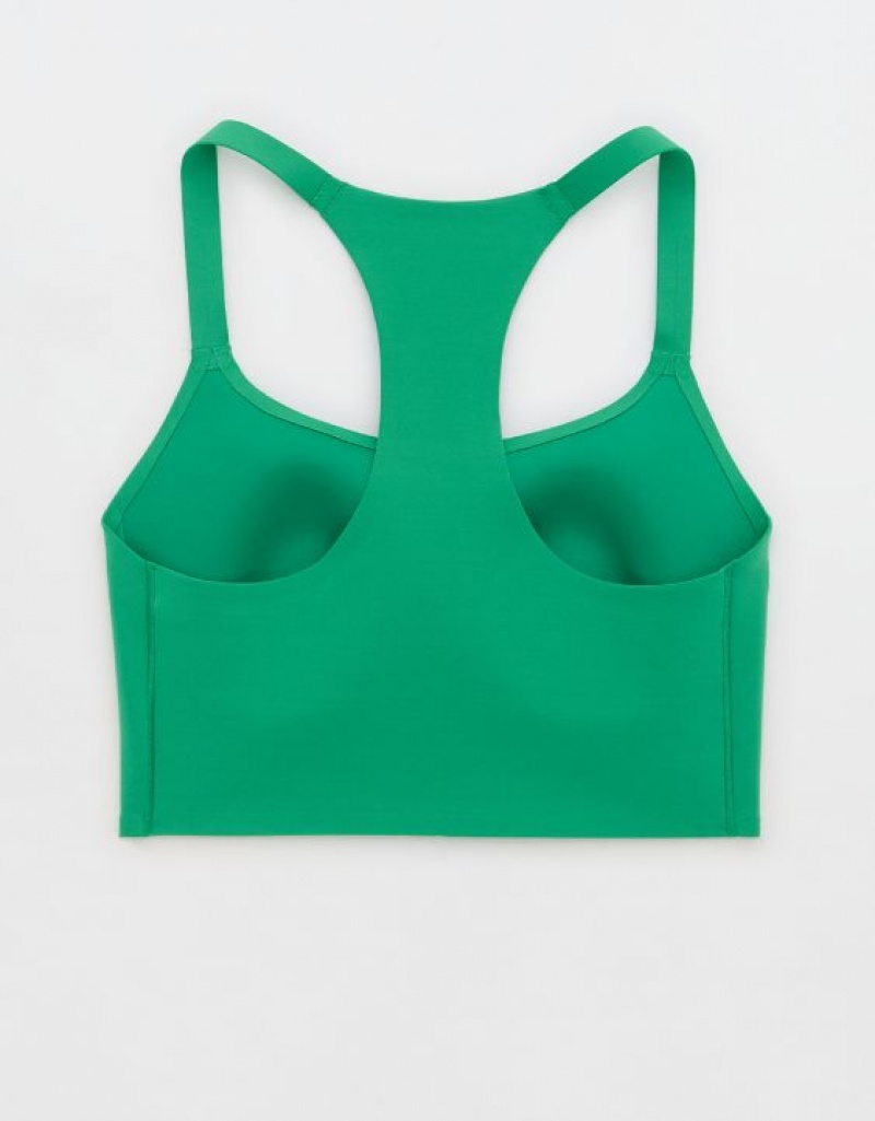 Aerie OFFLINE By Real Me Hold Up! Racerback Sports Bras Green | FUR-693478