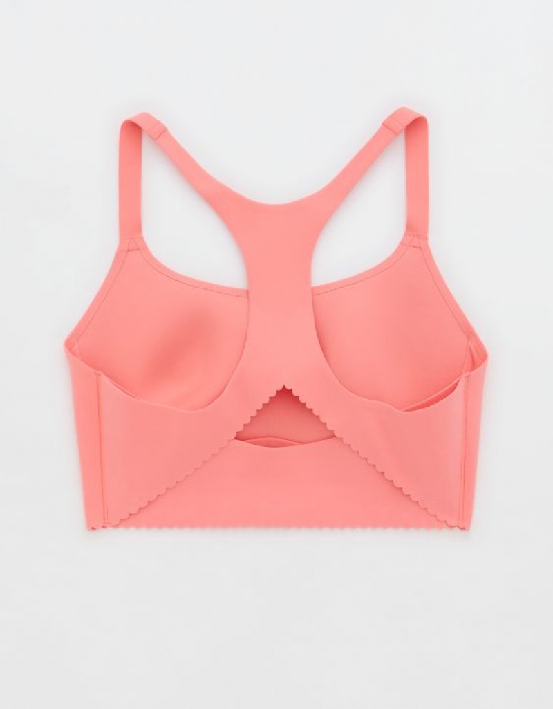 Aerie OFFLINE By Real Me Hold Up! Scallop Sports Bras Coral | SLT-185092