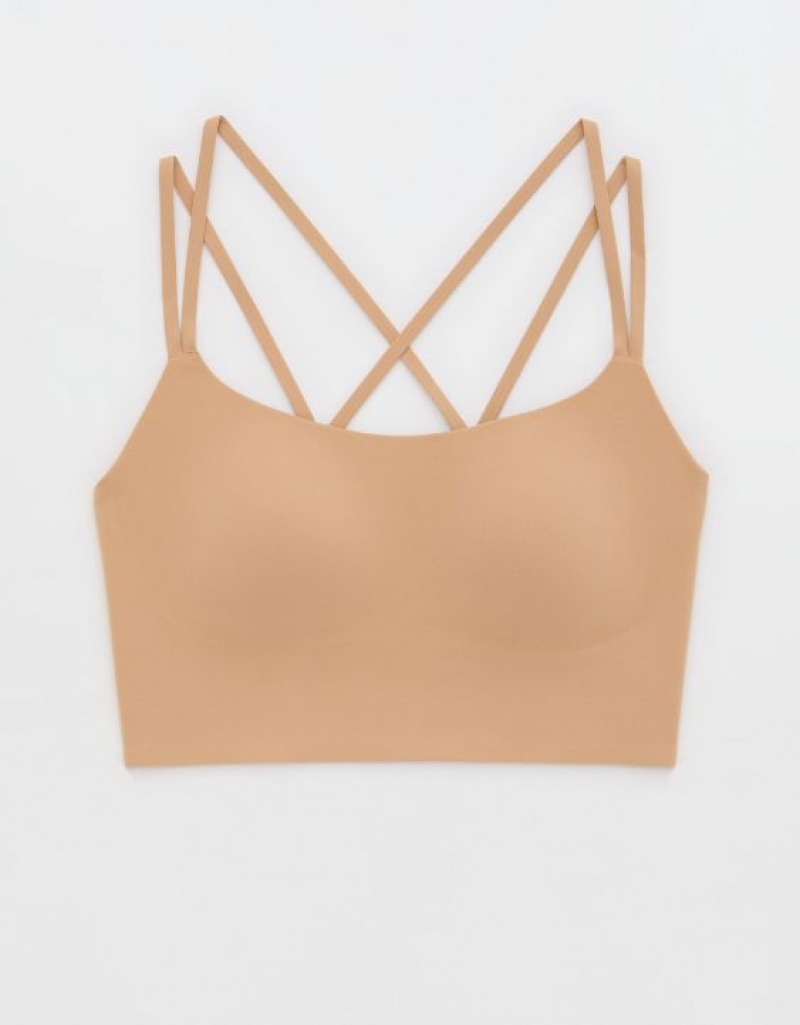 Aerie OFFLINE By Real Me Hold Up! Sports Bras Beige | STZ-208347