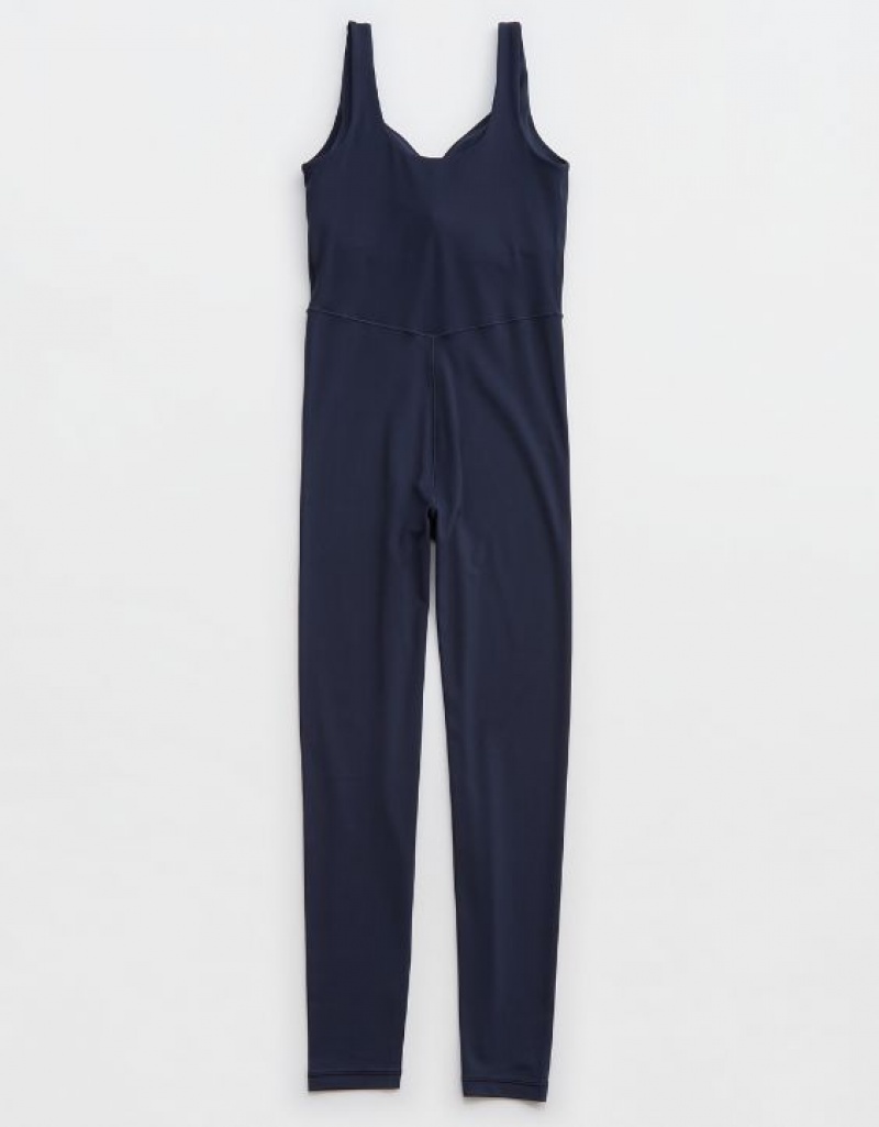 Aerie OFFLINE By Real Me Low Key Jumpsuit Grey / Blue | ITE-978426