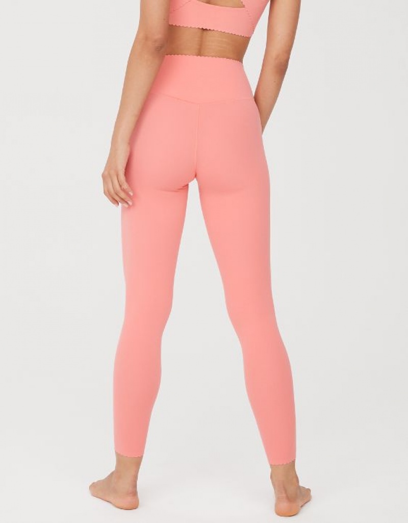 Aerie OFFLINE By Real Me XTRA Hold Up! Scallop Leggings Coral | GHM-713496