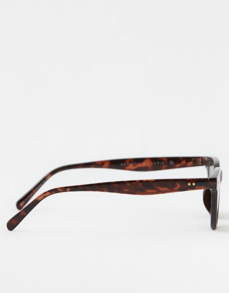 Aerie OFFLINE By Rectangle Sunglasses Leopard | GRB-941756