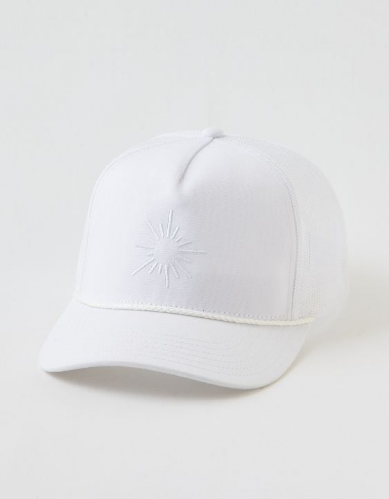 Aerie OFFLINE By Roped Trucker Hats White | YLR-047958