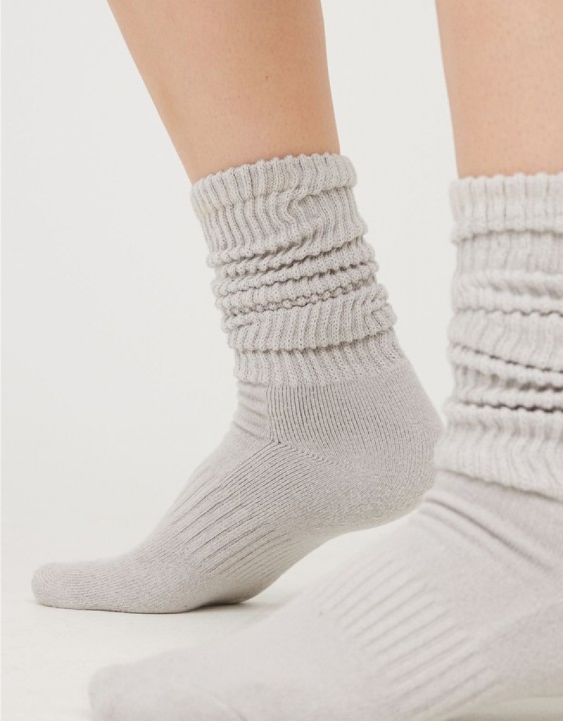 Aerie OFFLINE By Scrunch Socks Grey | VCR-065498