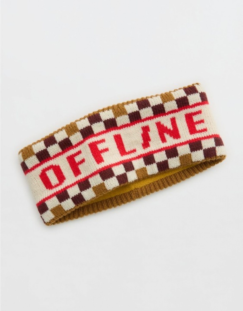 Aerie OFFLINE By Ski Ear Warmer Hats Dark Red | OUF-052768